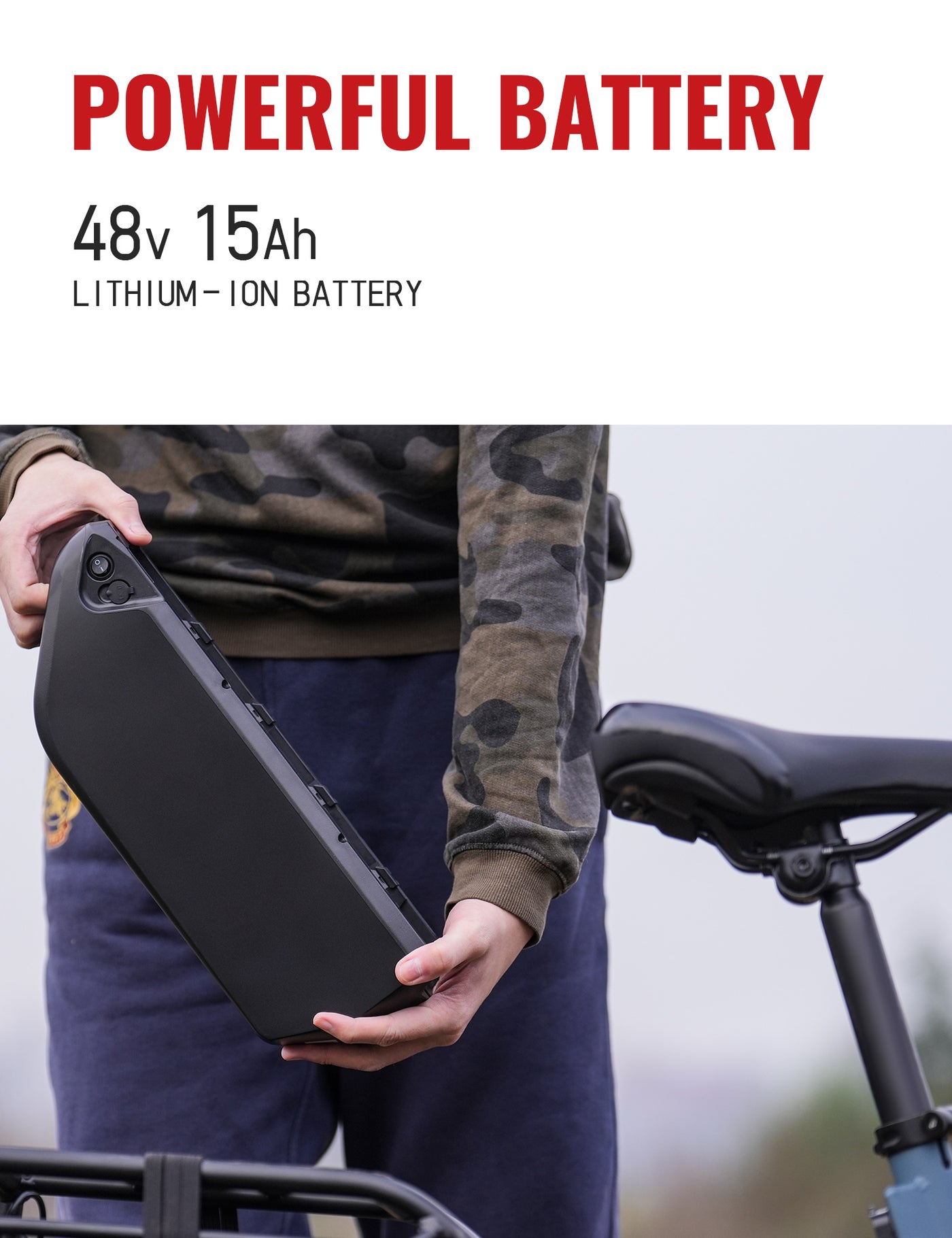 HIPEAK Removable 48V 15Ah Lithium Battery
