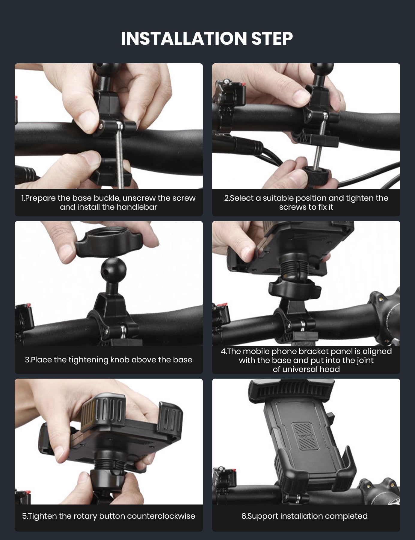 HiPeak Lock Rotatable Bike Phone Holder