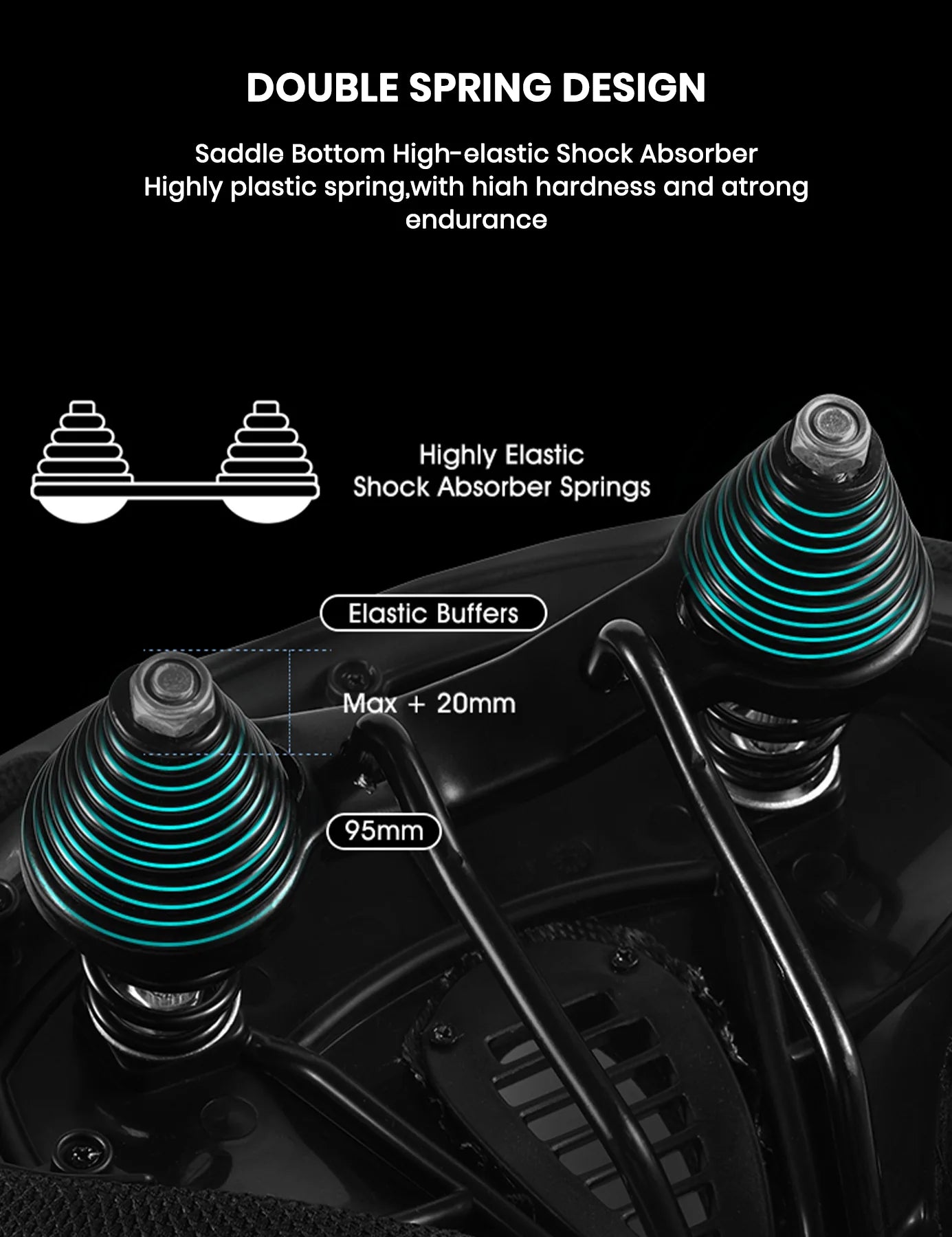 HiPeak Oversized Wide E-Bike Saddle