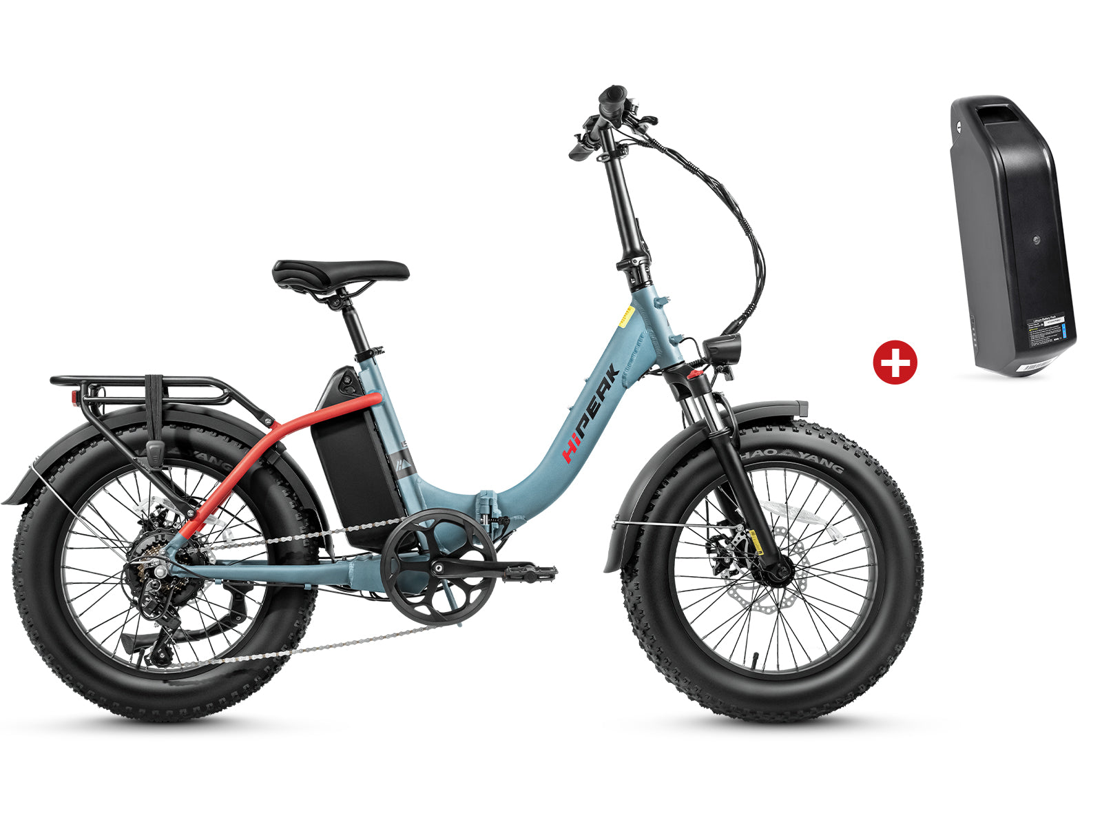 Combo Sale - HiPEAK ELIAS Step-Thru Folding E-bike with an Extra 48V 1