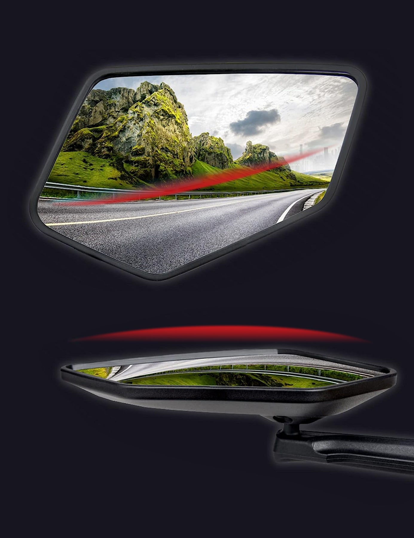 HiPEAK Oversized Bike Rearview Mirror