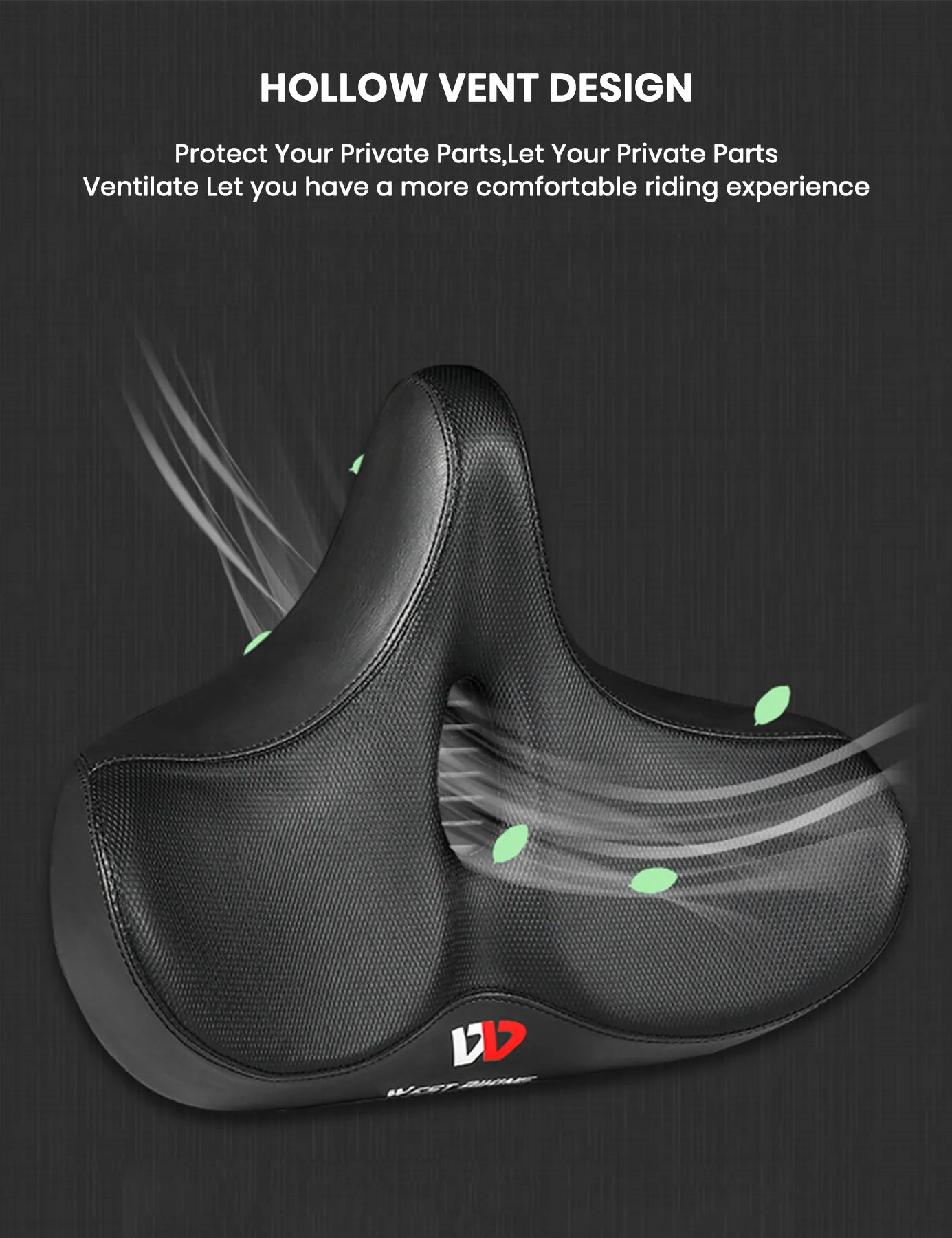 HiPeak Oversized Wide E-Bike Saddle