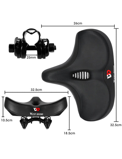 HiPeak Oversized Wide E-Bike Saddle