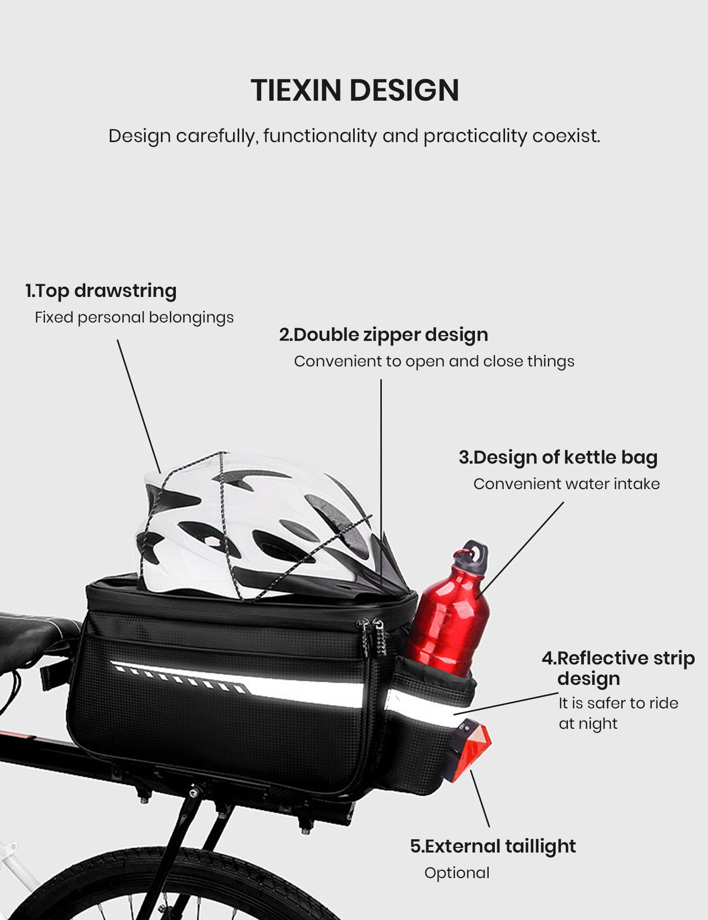 HiPeak Bike Rack Rear Bag