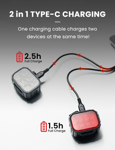 2 in 1 type c charging