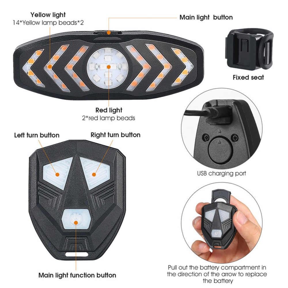 HiPeak Bike Tail Light with Turn Signals