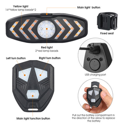 HiPeak Bike Tail Light with Turn Signals