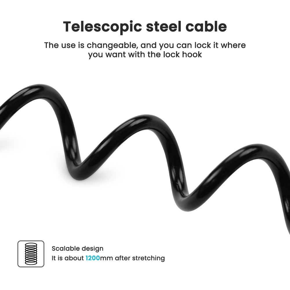 HiPEAK Portable Mini Steel Cable Helmet Lock