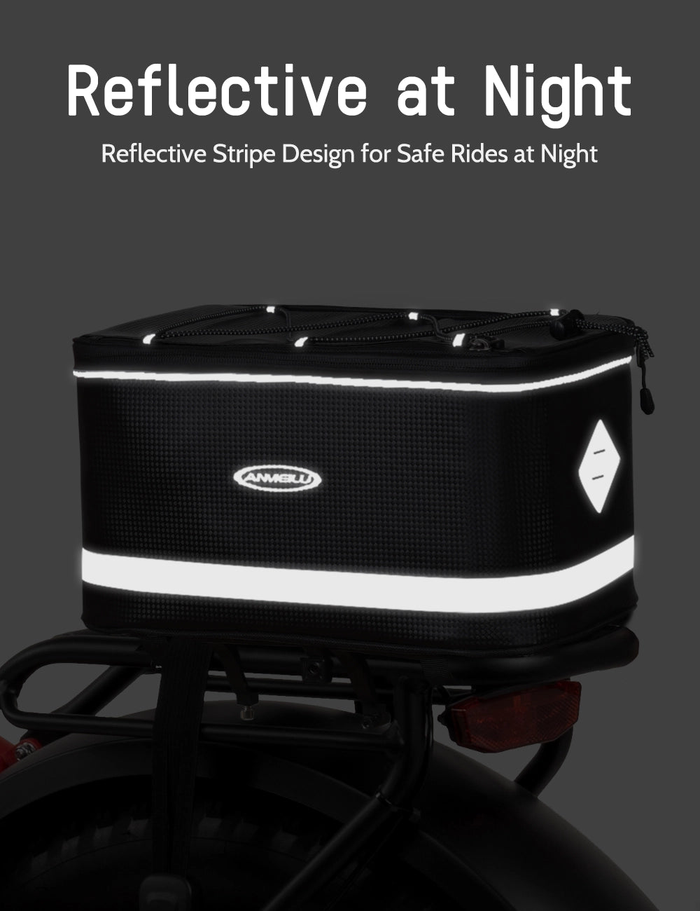 HiPEAK Electric Bike Rear Rack Bag