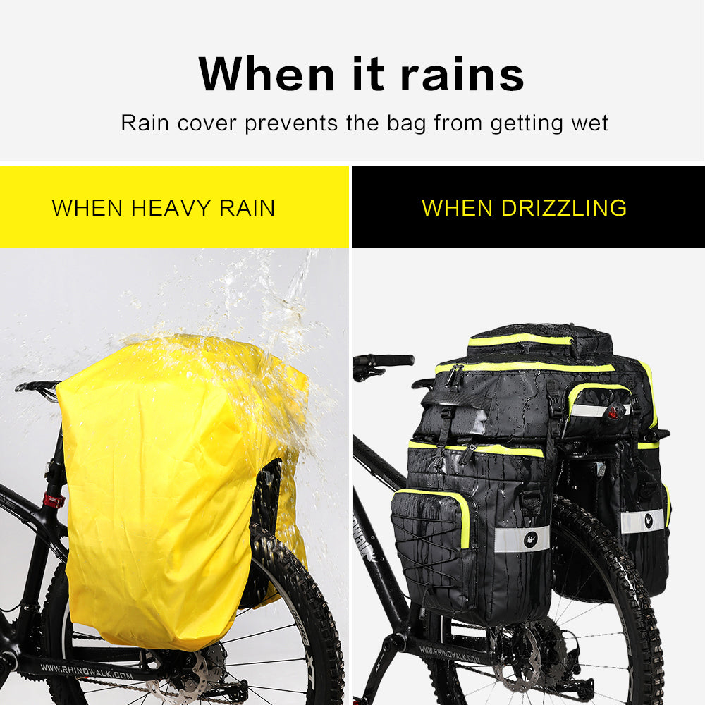 HiPEAK Bike Bag - Waterproof Bike Saddle Bag with Rain Cover for Riding