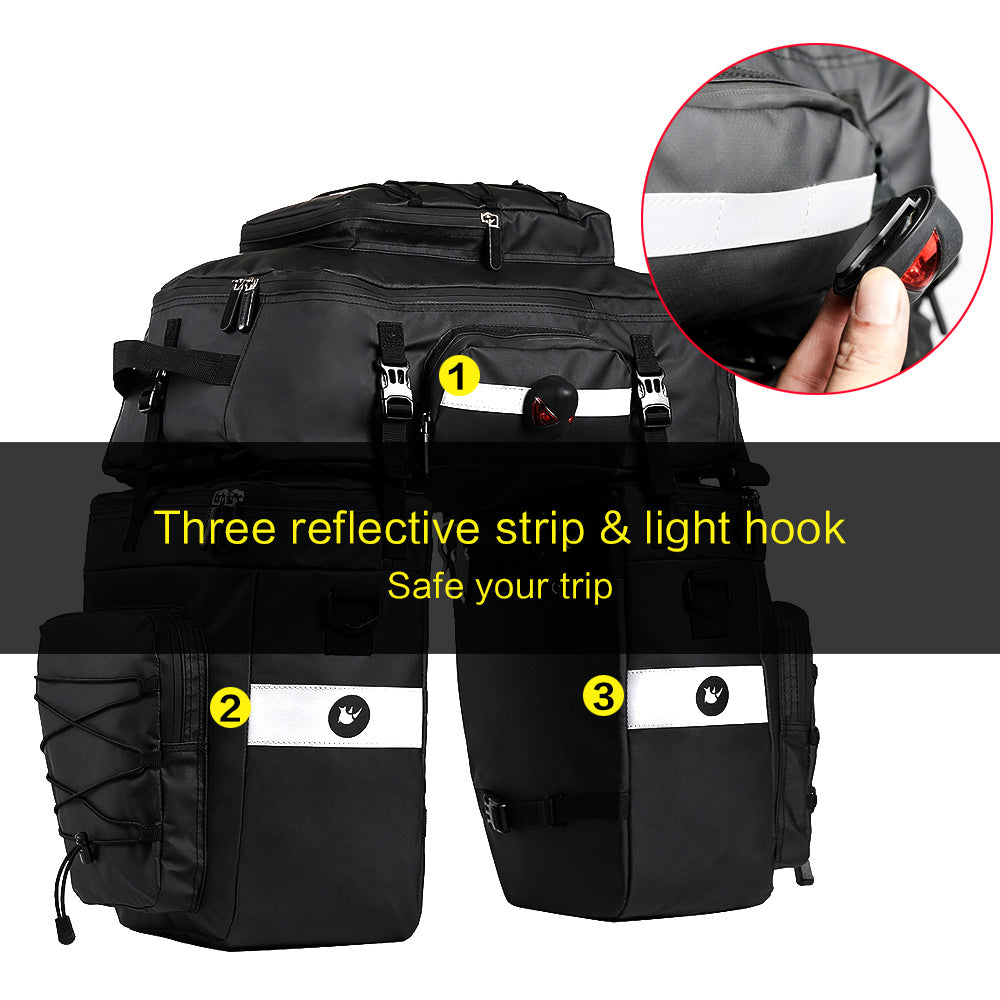 HiPEAK Bike Bag - Waterproof Bike Saddle Bag with Rain Cover for Riding